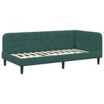 vidaXL Cadre de lit d'angle Vert foncé 90 x 190 cm Velours