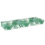 vidaXL Coussin de Palette pour Banc Style Feuille 120x40x8 cm Tissu Oxford