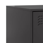 vidaXL Table de chevet noir 34 5x39x44 cm acier