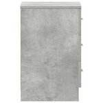 vidaXL Table de chevet Gris béton 38x35x56 cm Bois d'ingénierie
