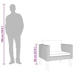 vidaXL Canapé simple de jardin avec coussins Résine tressée Beige