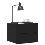 vidaXL Table de chevet Noir 40x30x30 cm Bois d'ingénierie