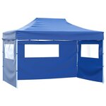 vidaXL Tente de fête 280 x 410 x 315 cm Bleu Tissu Oxford