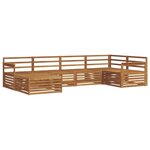 vidaXL Ensemble de canapés d'extérieur 6 Pièces Naturel