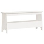 vidaXL Banc d'entrée blanc 100x28x45 cm bois de pin massif