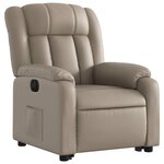 vidaXL Fauteuil inclinable électrique cappuccino similicuir
