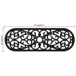 vidaXL Marches d'escalier 10 Pièces 25x75 cm caoutchouc