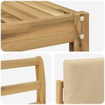 vidaXL Ensemble de canapés d'extérieur 5 pc Blanc et Beige