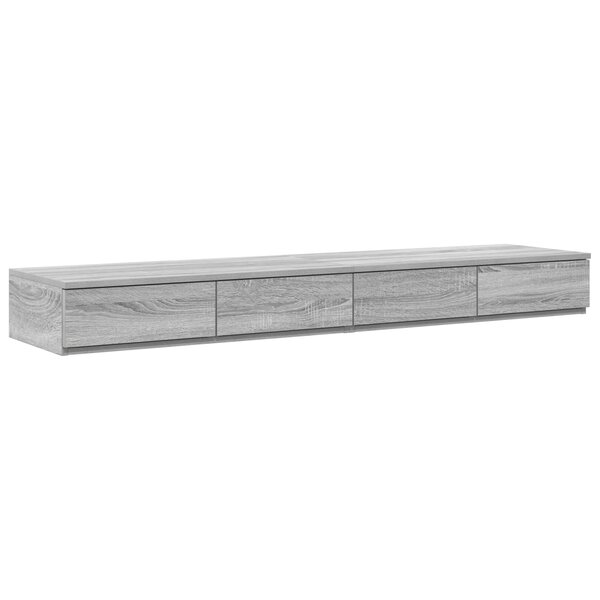 Tiroirs de lit vidaXL Gris Sonoma 140x36 5x16 5 cm en bois d'ingénierie