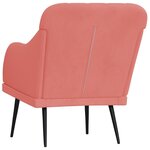 vidaXL Fauteuil Rose 63x76x80 cm Velours