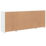 vidaXL Buffet avec lumières LED blanc 163x37x67 cm