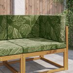 vidaXL Coussin de canapé d'extérieur 3 Pièces Modèle feuille Polyester