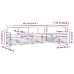 vidaXL Ensemble de canapés d'extérieur 6 pc Blanc et Beige Polyester