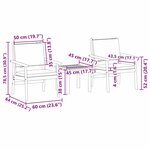 vidaXL Ensemble de canapé de jardin 3 Pièces Marron 45 x 45 x 38cm