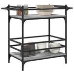 vidaXL Chariot de cuisine sonoma gris 82x40x78 5 cm bois d'ingénierie