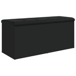 vidaXL Banc de rangement noir 102x42x45 cm bois d'ingénierie
