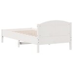 vidaXL Cadre de lit sans matelas blanc 100x200 cm bois de pin massif