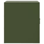 vidaXL Table de chevet vert olive 34 5x39x44 cm acier