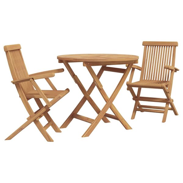 vidaXL Ensemble de salle à manger pour jardin 3 Pièces Marron