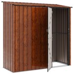 vidaXL Cabanons de jardin Marron 203 x 85 5 x 200 cm Métал