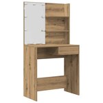 vidaXL Ensemble de coiffeuse avec LED chêne artisanal bois ingénierie