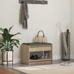 vidaXL Banc d'entrée Chêne Sonoma 63 x 38 x 45 cm