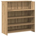 vidaXL Bureau réception chêne artisanal 200x50x103 5cm bois ingénierie
