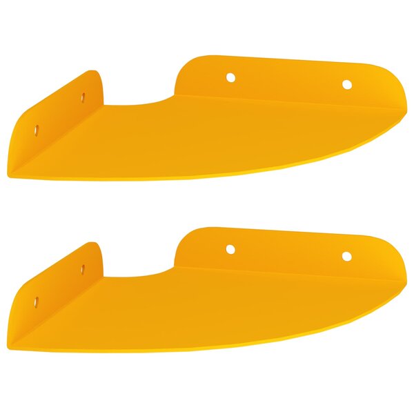 vidaXL Étagère Flottante d'Angle 2 pc Jaune moutarde 15 x 15 x 2 cm