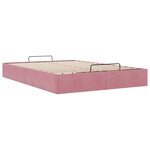 vidaXL Cadre de lit ottoman sans matelas rose 140x190 cm velours