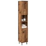 vidaXL Armoire de salle de bain vieux bois 30x30x179cm bois ingénierie