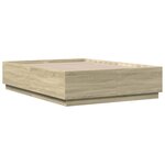 vidaXL Cadre de lit chêne sonoma 140x190 cm bois d'ingénierie