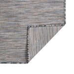 vidaXL Tapis à tissage plat d'extérieur 140x200 cm Marron et bleu