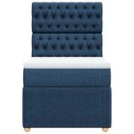 vidaXL Sommier à lattes de lit avec matelas Bleu 80x200 cm Tissu