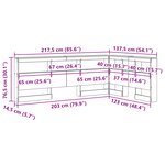 vidaXL Tête de lit de rangement Chêne sonoma 120 cm Bois d'ingénierie