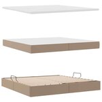 vidaXL Lit de Rangement Cappuccino 200 x 200 cm Cuir synthétique