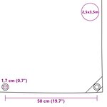 vidaXL Bâche 650 g / m² 2 5 x 3 5 m Gris