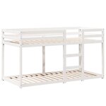 vidaXL Lit superposé sans matelas blanc 75x190 cm bois de pin massif