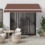 vidaXL Auvent manuel rétractable avec LED marron 300x250 cm