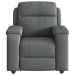 vidaXL Fauteuil inclinable Gris foncé Tissu