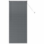 vidaXL Store de Fenêtre avec des rideaux Gris foncé Aluminium
