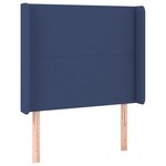 vidaXL Sommier à lattes de lit avec matelas Bleu 100x200 cm Tissu