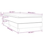 vidaXL Sommier à lattes de lit avec matelas Gris foncé 100x200cm Tissu