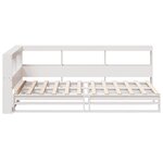 vidaXL Lit bibliothèque sans matelas blanc 100x200 cm bois pin massif