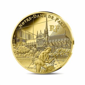 UNESCO - CATHÉDRALE NOTRE-DAME DE PARIS  RIVES DE SEINE Monnaie de 200€ Or