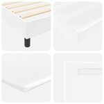 vidaXL Cadre de lit avec matelas Blanc 140 x 190 cm Faux cuir
