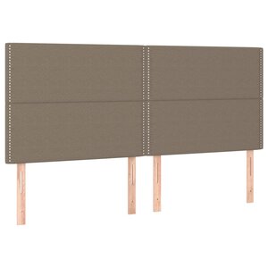vidaXL Tête de lit Taupe 180x5x118/128 cm Tissu