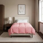 vidaXL Duvet d'été simple Matelassé Rose 135 x 220 cm Microfibre
