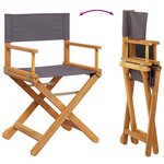 vidaXL Chaises de jardin pliables lot de 4 gris foncé tissu