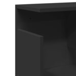 vidaXL Armoire murale 100x20x30 cm noir bois d'ingénierie