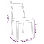 vidaXL Chaises à manger coussins 2 Pièces blanc bois massif caoutchouc